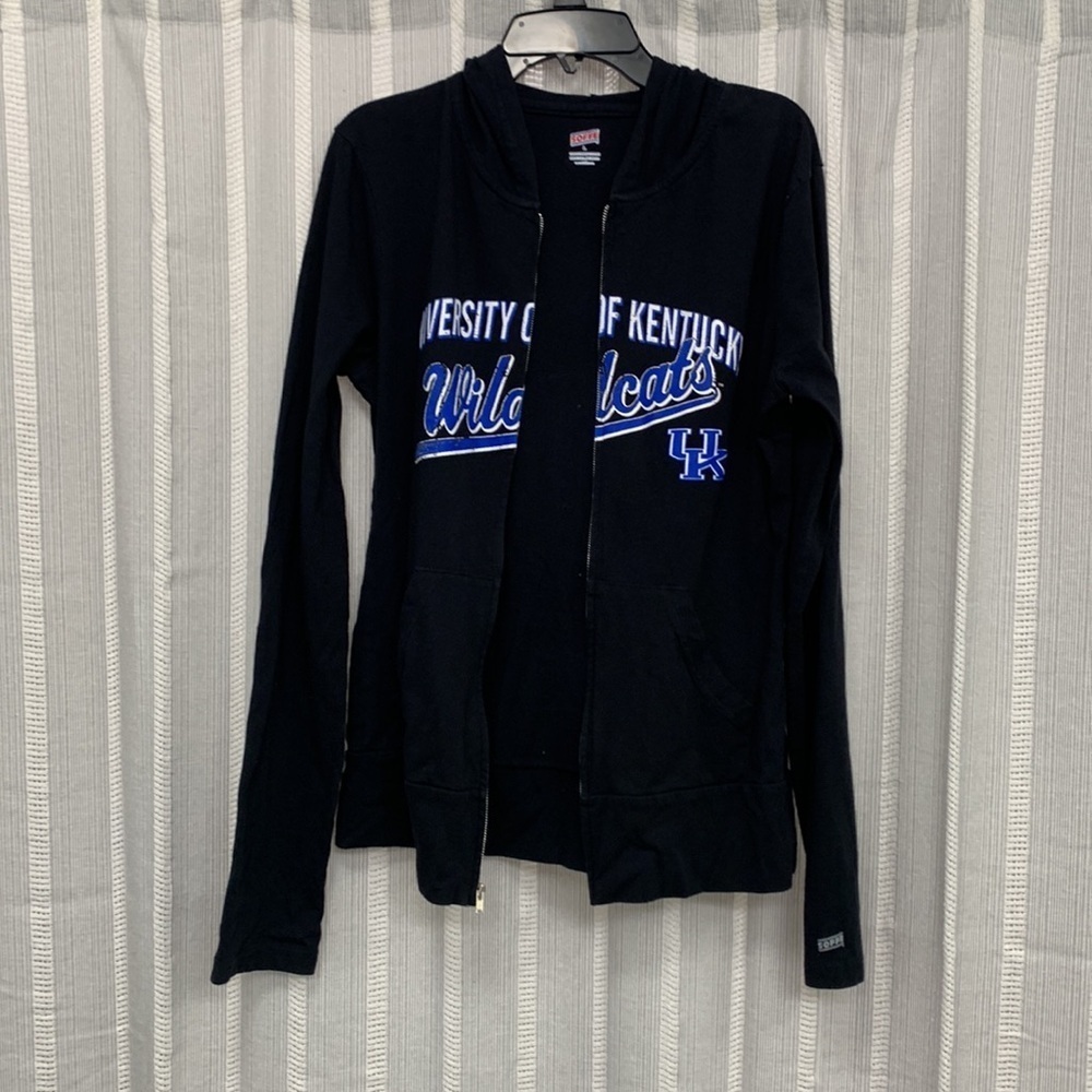 Soffe UK Wildcats University of Kentucky Full Zip Hoodie Lightweight Size L -EUC - Picture 9 of 11